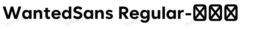 WantedSans Regular字体转换